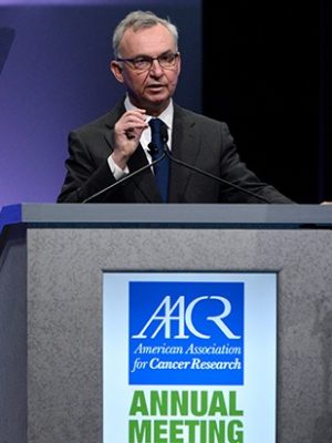 San Diego, CA - The AACR 2014 Annual Meeting - Jose Baselga, M.D., Ph.D., speaks during the 
